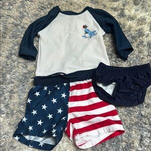 Primary and Old Navy Kids Swim Set - Navy and White